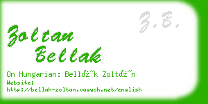 zoltan bellak business card